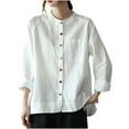 thumbnail image 1 of Fall Cameland Women's Solid Color Suit Jacket with Lapel Pockets Cardigan Top Jacket Blouses, 1 of 4