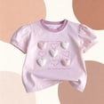 thumbnail image 4 of NAISIBABY Kids Girls T-Shirt, Cotton Round Neck Short Sleeve Summer Cute Graphic Casual Tees Pink 1T, 4 of 9