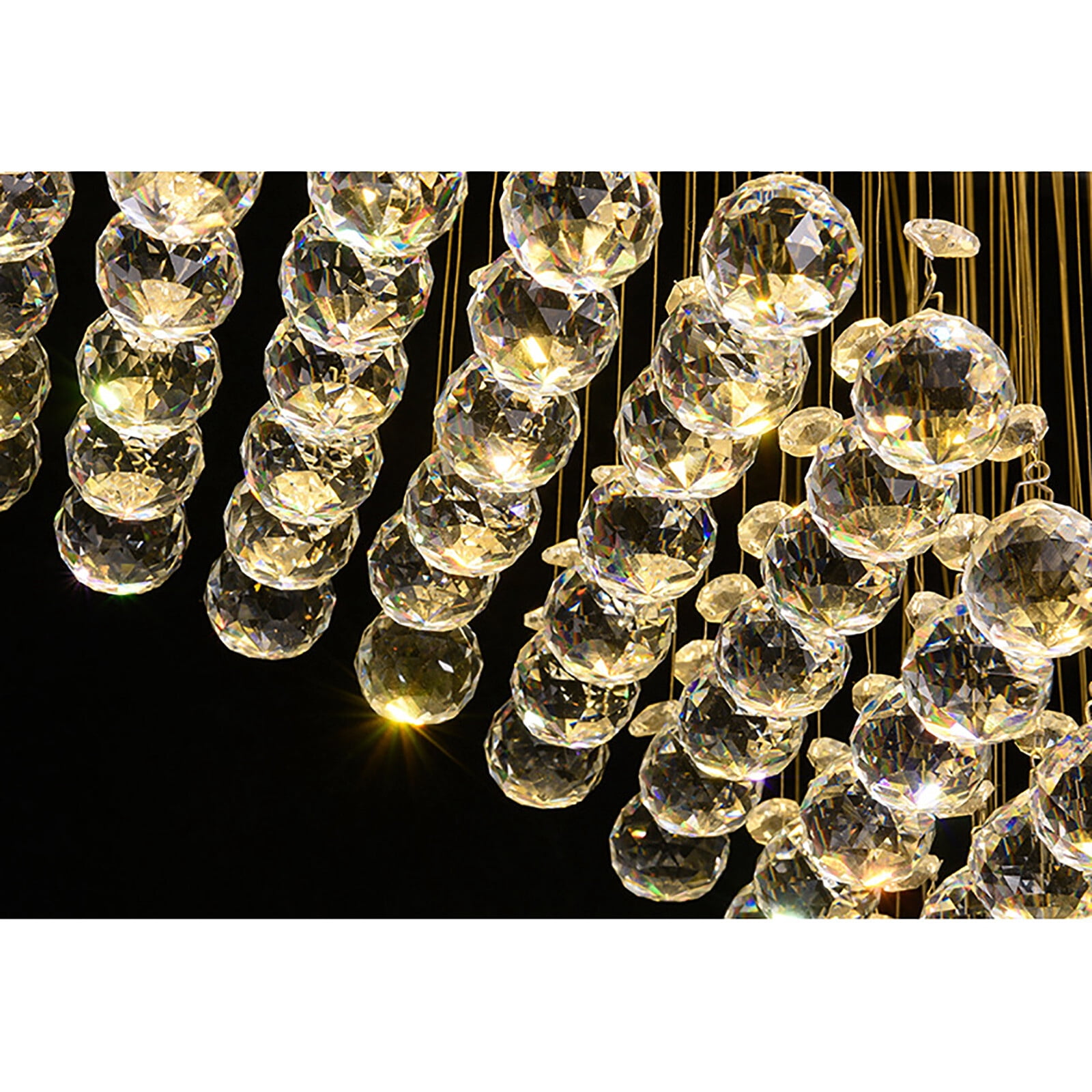 Miumaeov Luxury K9 Crystal Pendant Light Raindrop Ceiling Lamp Chandelier Lighting Fixture