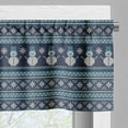 thumbnail image 5 of Ambesonne Nordic Valance & Curtain, Snowman Chevron Zigzag, 55"x45", Turquoise Dark Blue, 5 of 6