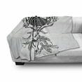 thumbnail image 3 of Celtic Soft Flannel Fleece Throw Blanket, Deer Skull with Feather and Celtic Spiral on the Horns Boho, Cozy Plush for Indoor and Outdoor Use, 70" x 90", Black White, by Ambesonne, 3 of 6