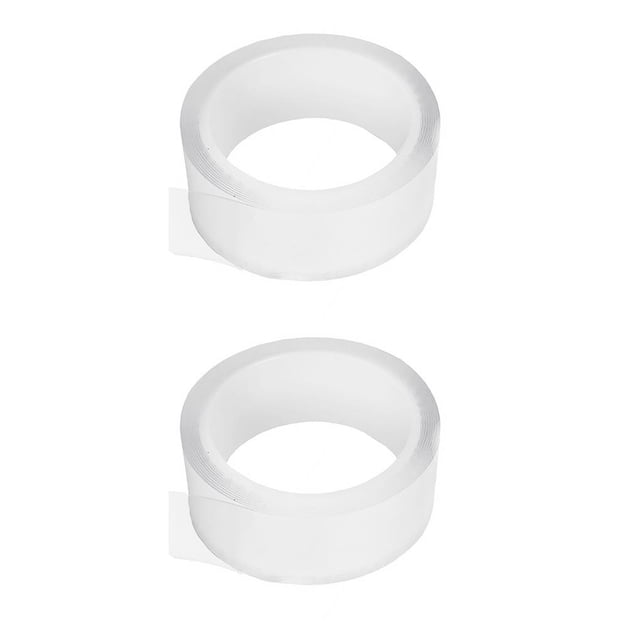 Scienceny Cinta adhesiva transparente para esquina del fregadero, herramienta de sellado autoadhesiva resistente al agua, para fregadero de 10mmx3 Metrosx0.5mm 2piezas