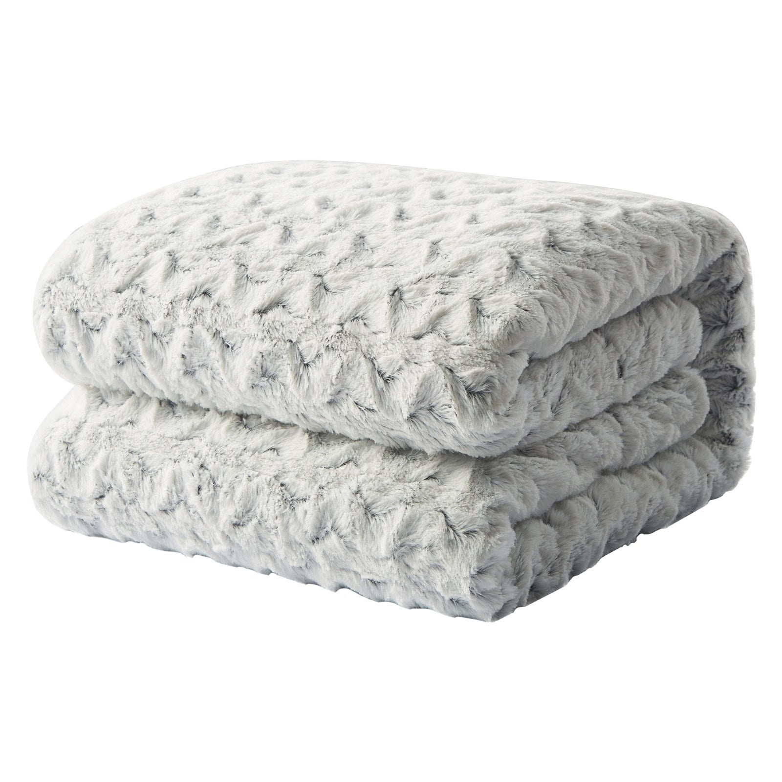 102X75Cm White Pink Grey Blue Super Soft Rose Fleece ...