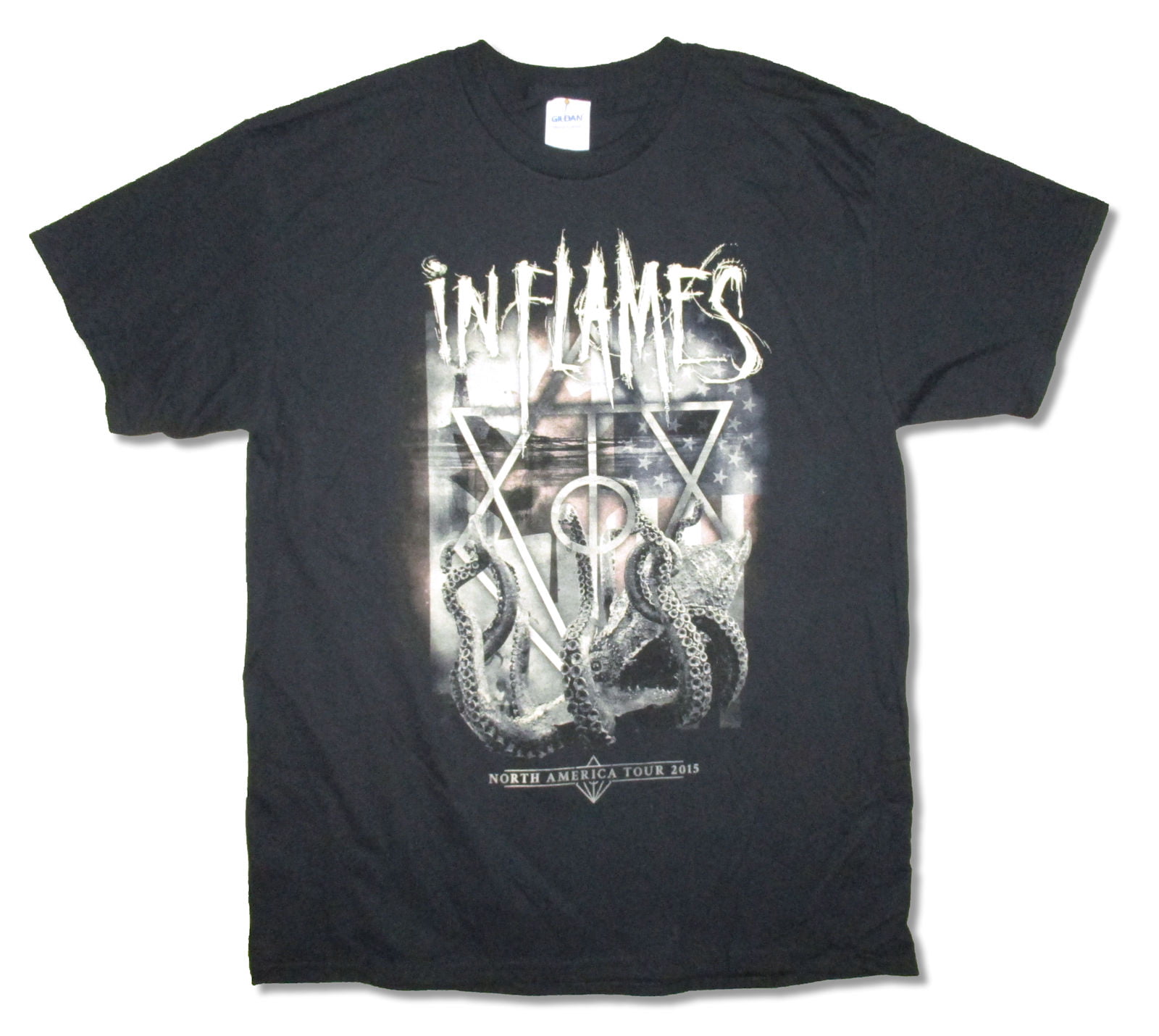 American Swag - In Flames Octopus Tour 2015 Black T Shirt - Walmart.com ...