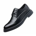 thumbnail image 2 of Tawop Men Dress Shoes Casual Dress Shoes British Business Soft Sole Wedding Shoes Black Size:5.5, 2 of 9