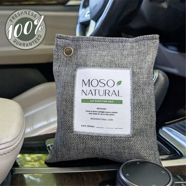 Moso Natural Air Purifying Bags (3 Pack) - Bamboo Charcoal Odor Eliminator For Home & Pet Areas