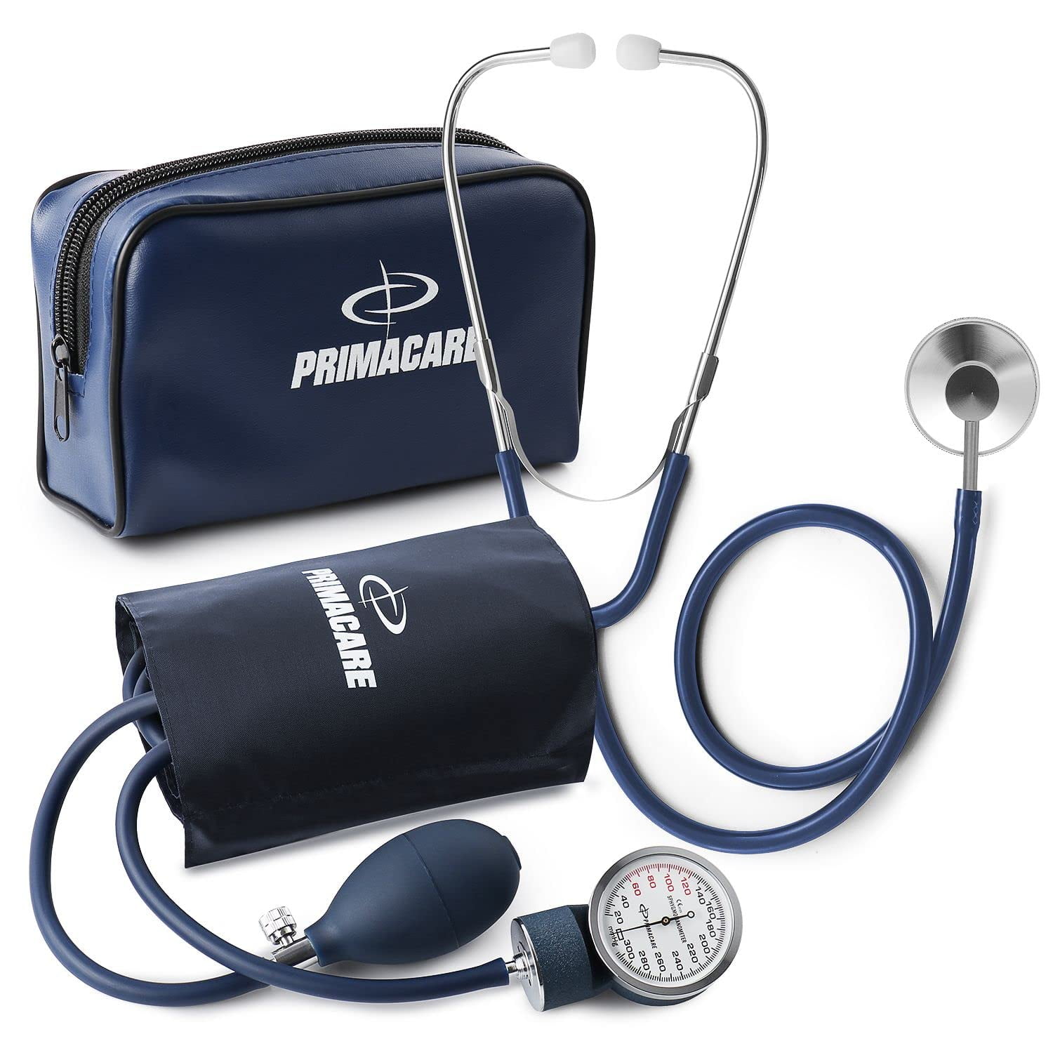 Primacare DS-9197-BL Classic Series Adult Blood Pressure Kit with Stethoscope, Blue