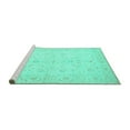 thumbnail image 2 of Ahgly Company Machine Washable Indoor Rectangle Persian Turquoise Blue Traditional Area Rugs, 2' x 3', 2 of 4
