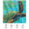 thumbnail image 7 of Abstract Turtle Bed Skirt Queen Size 18" Drop Watercolor Teal Decoration Ruffled Wrap Around Bed Skirts Adjustable Elastic Bedskirt Dust Ruffle for Queen Size Bed, 7 of 7