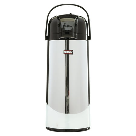 BUNN 2.2 Liter Push Button Airpot, Stainless Steel