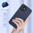 thumbnail image 5 of Dteck iPhone 12 Case, iPhone 12 Pro Case, Ultra Slim Fit iPhone Case Liquid Silicone Gel Cover Anti-Scratch Shockproof Case Compatible with iPhone 12 / iPhone 12 Pro 6.1", Midnight Blue, 5 of 6