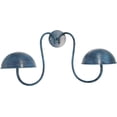 thumbnail image 2 of Owlgift Modern Metal Wall Mounted Entryway Retail Hat Rack/Wig Display Stand w/ 2 Circular Hat Hooks, Turquoise, 2 of 3