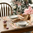 thumbnail image 4 of mubwai Diamond Plaid Nutcracker Snowflake Christmas Placemats Set of 6, 12x18 Inch Seasonal Winter Table Mats for Party Kitchen Dining Decoration, 4 of 6