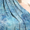 thumbnail image 3 of Blue White Tie Dye Wave Pattern Blanket,Comfortable Soft Lamb Wool Throw Blanket,All Season,Warm Lightweight Blankets for Sofa Bed Couch Living Room Chair,50"x60", 3 of 4