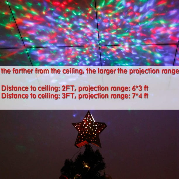 Bangcool Sapin de Noël à lumière étoilée alimenté par batterie 