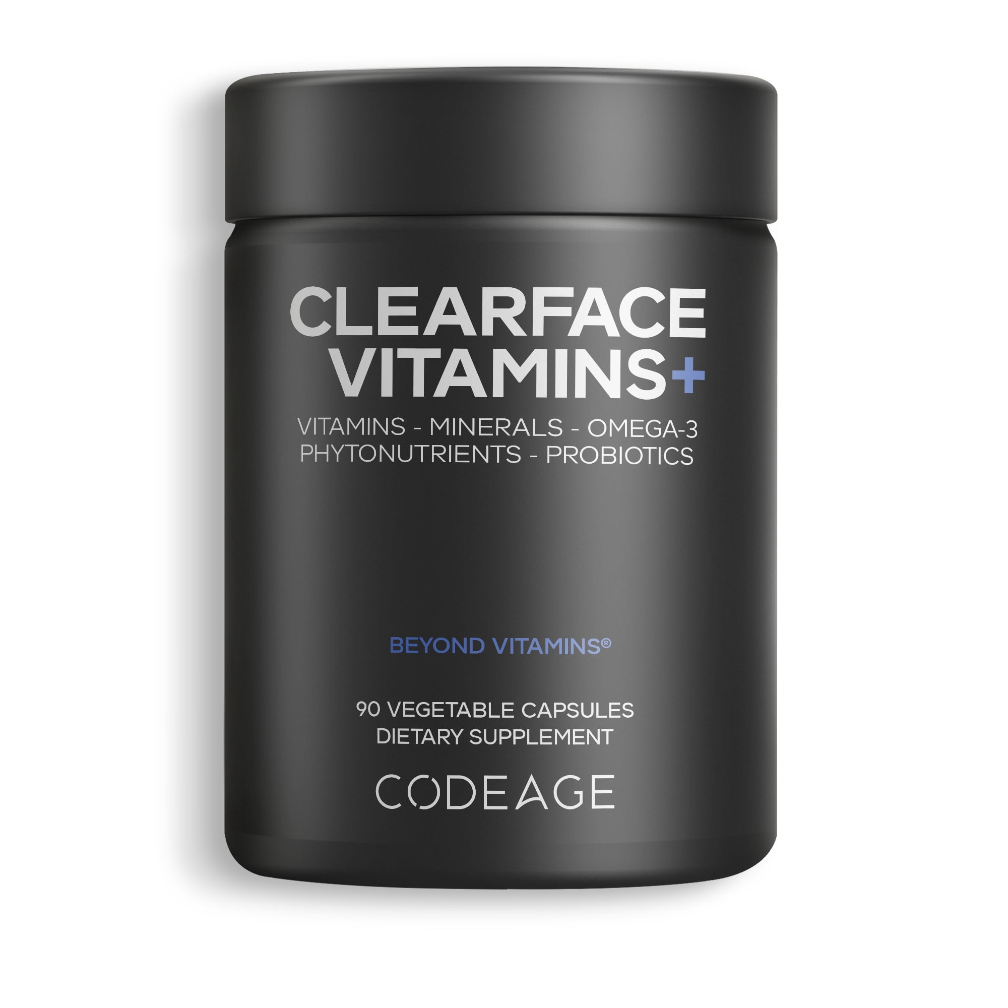 Codeage Clearface, Pantothenic Acid & Niacin, Skin Vitamins & Botanical Blend with Probiotics, 90 ct