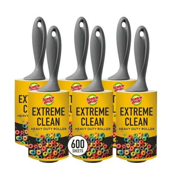 Scotch-Brite Extreme Clean Lint Roller, 50 Percent Stickier, Works Great On Pet Hair, 100 Sheets