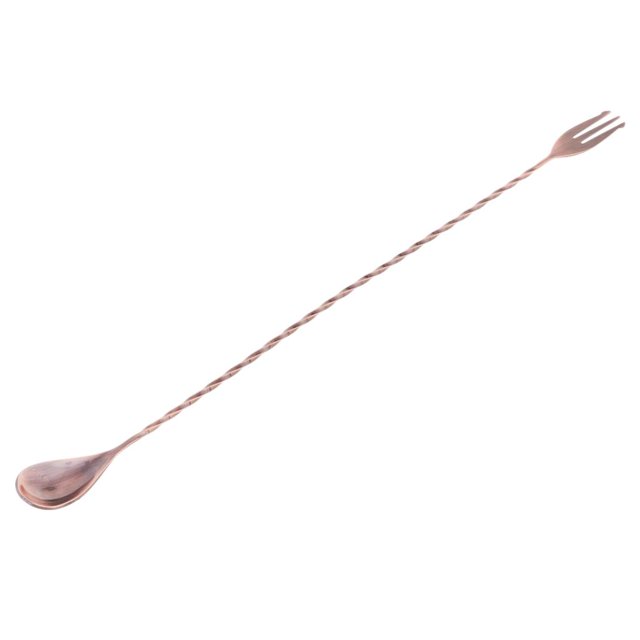 de barra de acero inoxidable de 20 pulgadas de trenzada Cóctel Cobre Marrón Zulema Cuchara de cóctel