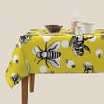 thumbnail image 5 of Zufioo Honeybee Print Square Decorative Tablecloth, Wrinkle-resistant, Waterproof and Oil-resistant Tablecloth Coffee Table Cloth, Suitable for Restaurants-60"x60", 5 of 8