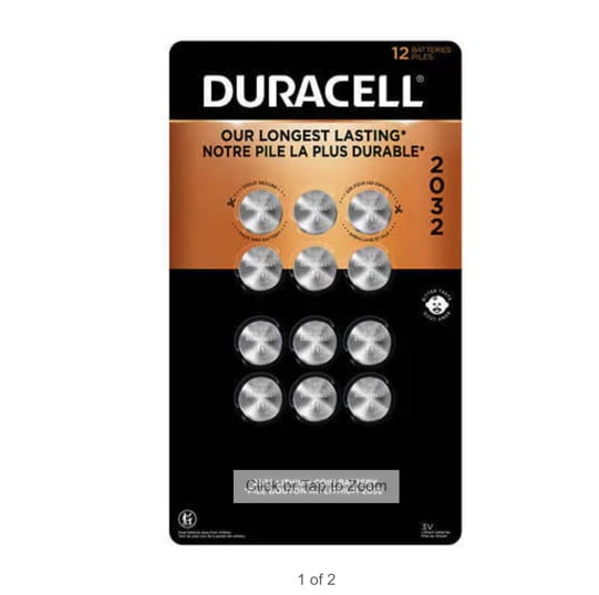 Duracell Lithium 2032 Coin Batteries, 12-count