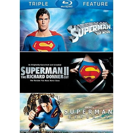 Superman: The Movie/The Superman II: The Richard Donner Cut/Superman Returns [3 Discs] [Blu-ray]