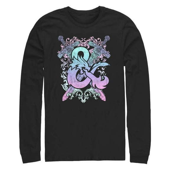 Men's Dungeons & Dragons Pastel Rainbow Logo Long Sleeve Shirt