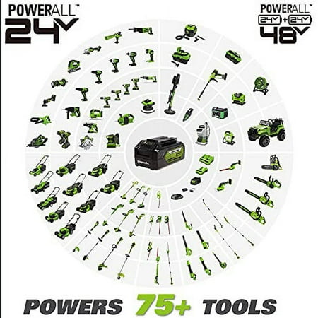 Greenworks - 24-Volt Cordless Brushless 1/2 in. Drill/Driver (2 x 1.5Ah USB Batteries, Charger and Bag) - Black/Green