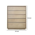 thumbnail image 5 of 52 Inch Tall Dresser Chest, 5 Drawers, Metal Handles, Floating Plinth Base, 5 of 5