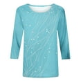 thumbnail image 4 of Flattering 3/4 Sleeve Tops For Women Women'S Tops Dressy Casual Plus Vneck 3/4 Sleeve Shirts For Women Graphic Plus Size Blouses For Women 4X-5X Black Womens Graphic 3/4 Sleeve Oversized, 4 of 6