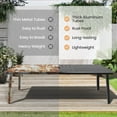 thumbnail image 3 of Pellebant 94" Aluminum Outdoor Dining Table for 10, All-Weather Rectangle Patio Table with Umbrella Hole for Backyard, Lawn, Garden and Poolside, Glossy Black, 3 of 8