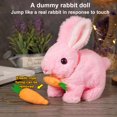 thumbnail image 3 of Simulación Juguete Conejito Zanahoria Peluche Pet Conejo Eléctrico Con Sonidos Y Movimientos Jumping Twitching Shaking Ears Regalo para Pequeños Cumpleaños, 3 of 9