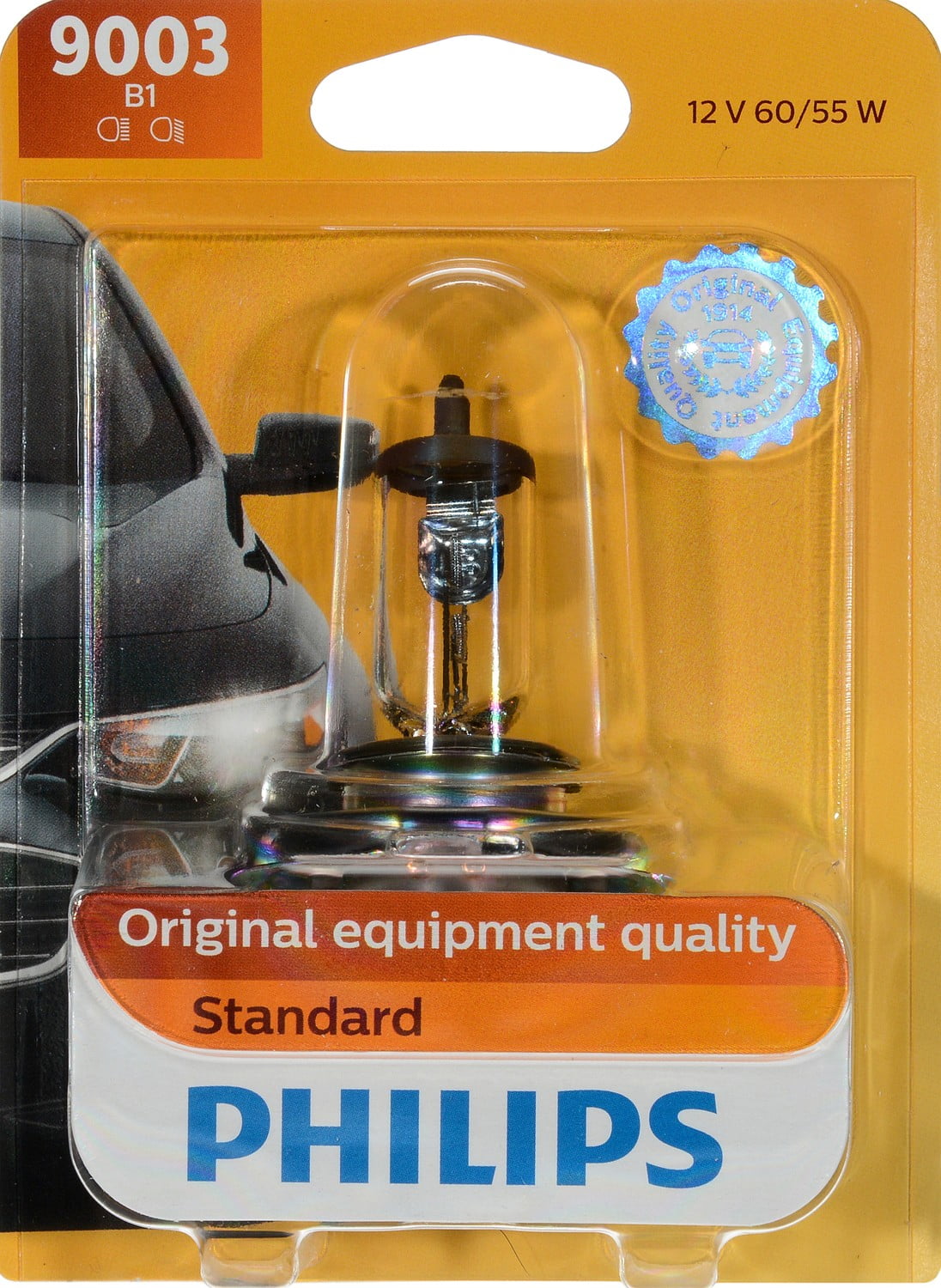 Philips 9003 Standard Halogen Replacement Headlight Bulb 2 Pack 9003B2 