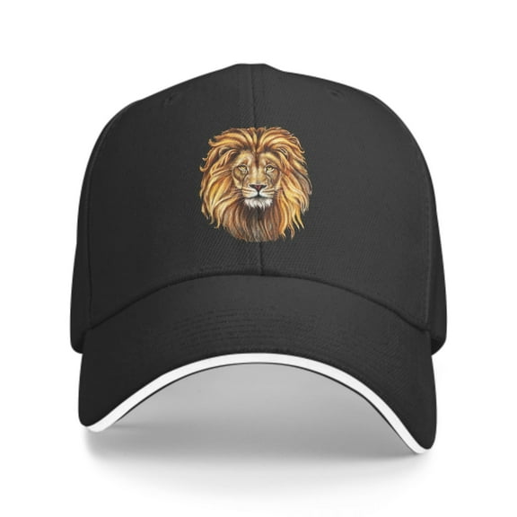 Lion Face Baseball Caps for Men Women Fashion Summer Casquette Adjustable Casual Trucker Hats for Outdoor Activities
