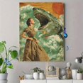 thumbnail image 4 of UXIEQU Retro Woman And Shark Graphic Canvas Wall Art Print 15.75x11.81 Inches, 4 of 8