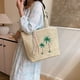 thumbnail image 4 of Bolso Hombro para Mujeres Beach Tote Gran Capacidad Tejido () Blanco, 4 of 9