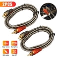 thumbnail image 3 of TAPDRA RCA Audio Cable 2 Pack 4ft For Car Amplifier Home Theatre Subwoofer Copper Core Double Shielded, 3 of 4