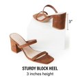 thumbnail image 6 of J. Adams Stormi Heeled Sandals Women Dressy Summer Flat Mules- Square Toe Double Band Low Block Heel Sandals - Chunky Sandals for Women - Summer Sandals, Womens Dress Sandals, Women's Heeled Sandals, 6 of 6