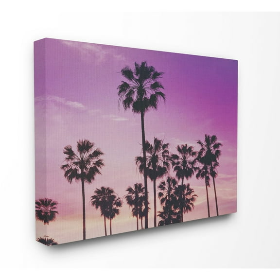 The Stupell Home Decor Collection Tropical Purple Palm Trees Wall Art