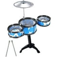 thumbnail image 2 of WANNGWE Ensemble de Tambours pour Enfants 3 Tambours 2 Bâtons de Percussion avec Kit de Pédale Réglable Kit de Percussion Garçons Applicable Noir Raffermit U25310-10075, 2 of 6