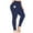 A-Navy, variant on Nausy Women's High Waist Yoga Pants with Pockets Plus Size Leggings Tummy Control Workout Yoga Leggings Black