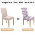 thumbnail image 7 of Artistic Wildflower Tropical Flower and Leaves Rustic Dining Chair Covers 4 Pack Washable Polyester Stretch Slipcovers Removable Seat Protector for Country Kitchen, 7 of 7