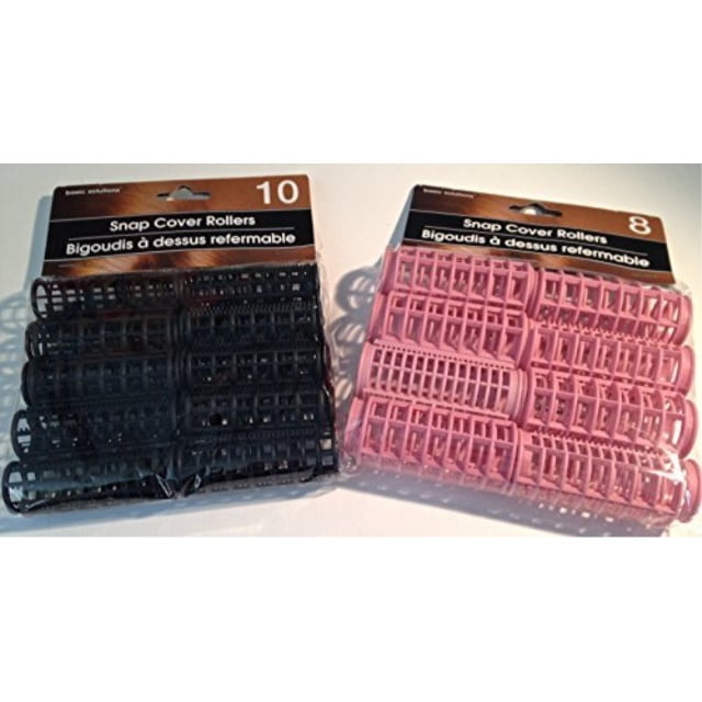 snap on hair rollers set of two sizes