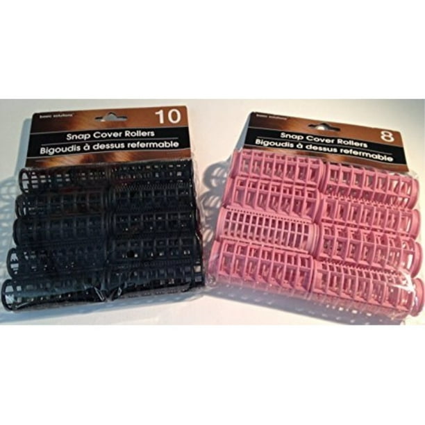 snap on hair rollers set of two sizes