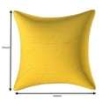 thumbnail image 3 of Stylo Culture Indian Decorative Throw Pillow Covers 16x16 Embroidered Mirror Lace Yellow Bohemian 40cm x 40cm Bedroom Cotton Geometric Square Cushion Covers | Set Of 2, 3 of 4
