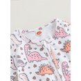 thumbnail image 5 of Wassery Baby Boys Girls Footies Rompers Newborn Halloween Jumpsuit Long Sleeve Dinosaur Print Long Sleeve Zipper Bodysuits 3 6 12 18 Months Infant Cute Fall Clothes, 5 of 8