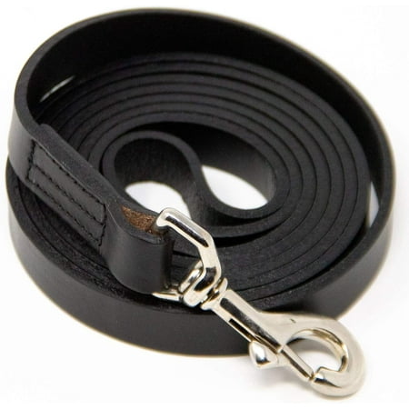 UPC: 0791154470275 | Logical Leather 6 Foot Dog Leash – Best for Training – Heavy Full Grain Leather Lead – Black 6 Foot Black