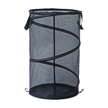Foldable Laundry Basket with Wide Opening and Side Pockets, Foldable Mesh Storage, 36*58cm for Gift Baskets for Families