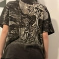 thumbnail image 3 of Camiseta de manga corta para mujer Y2k E Girls, estilo vintage con estampado gráfico de calavera, top de hada grunge, ropa gótica, 3 of 5