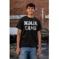 thumbnail image 4 of Camo Ninja Funny Humor Novelty Men's Big & Tall Crewneck Graphic Tee Brisco Brands 2X, 4 of 5