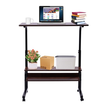 DENEST Mobile Side Table Mobile Laptop Desk Cart Adjustable Tray Table 31.50 Inches